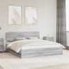 Ramka łóżka Szary Sonoma 200 x 200 cm Drewno inżynieryjne