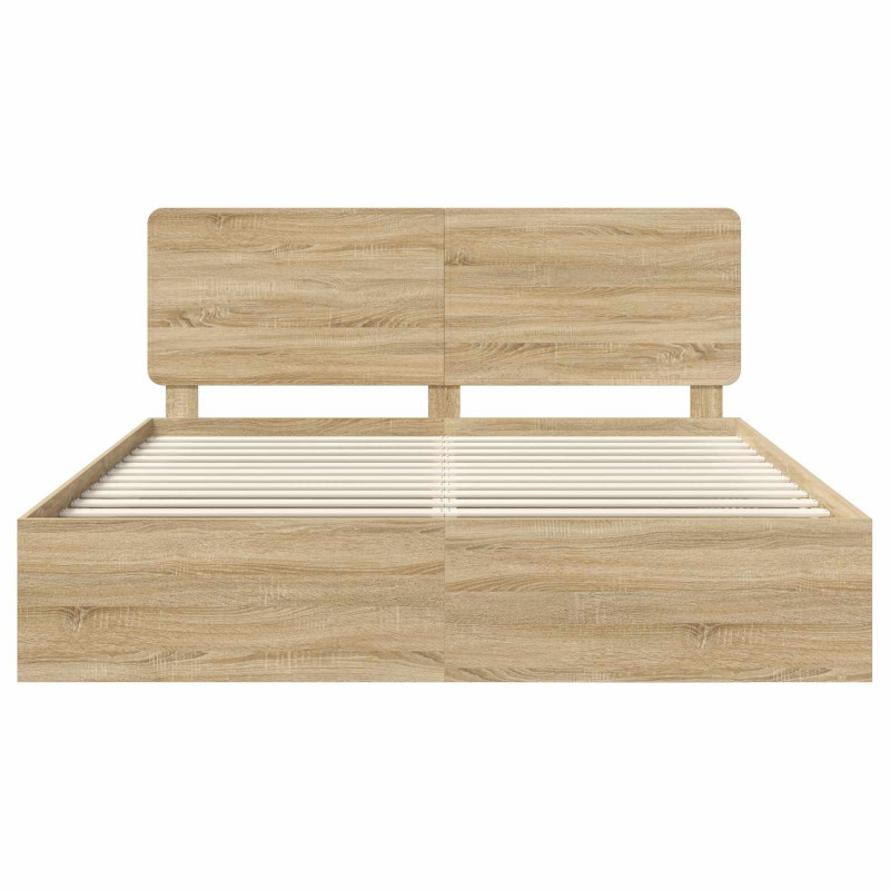 Ramka łóżka Sonoma 200 x 200 cm Lite drewno sosnowe