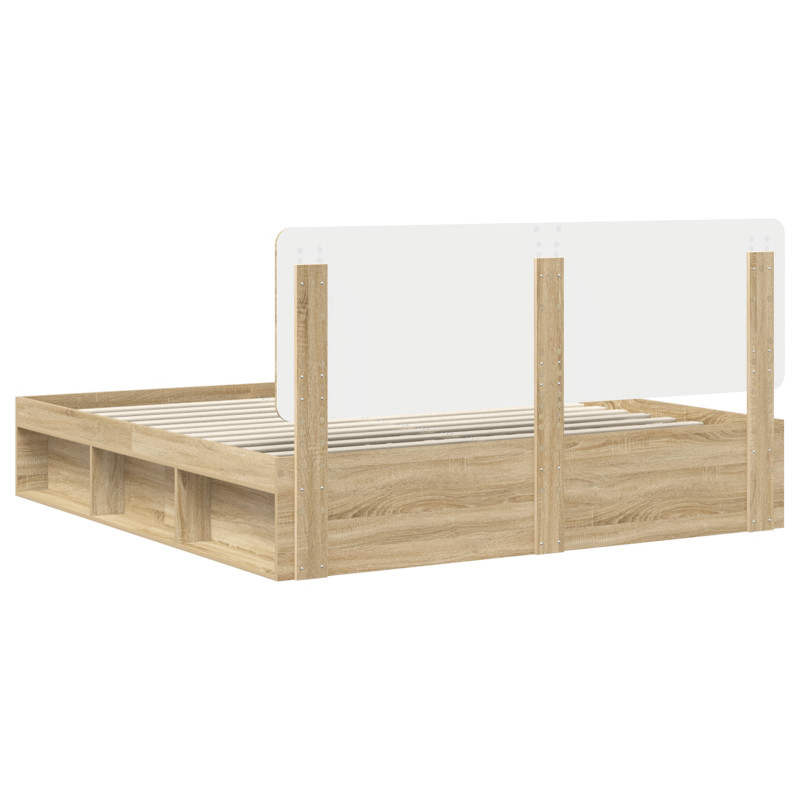 Ramka łóżka Sonoma 200 x 200 cm Lite drewno sosnowe