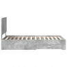 Ramka łóżka Betonowy szary 70 x 190 cm Materiał drewnopochodny