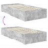 Ramka łóżka Betonowy szary 70 x 190 cm Materiał drewnopochodny