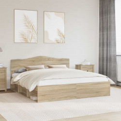 Ramka łóżka Sonoma 200 x 200 cm Lite drewno sosnowe