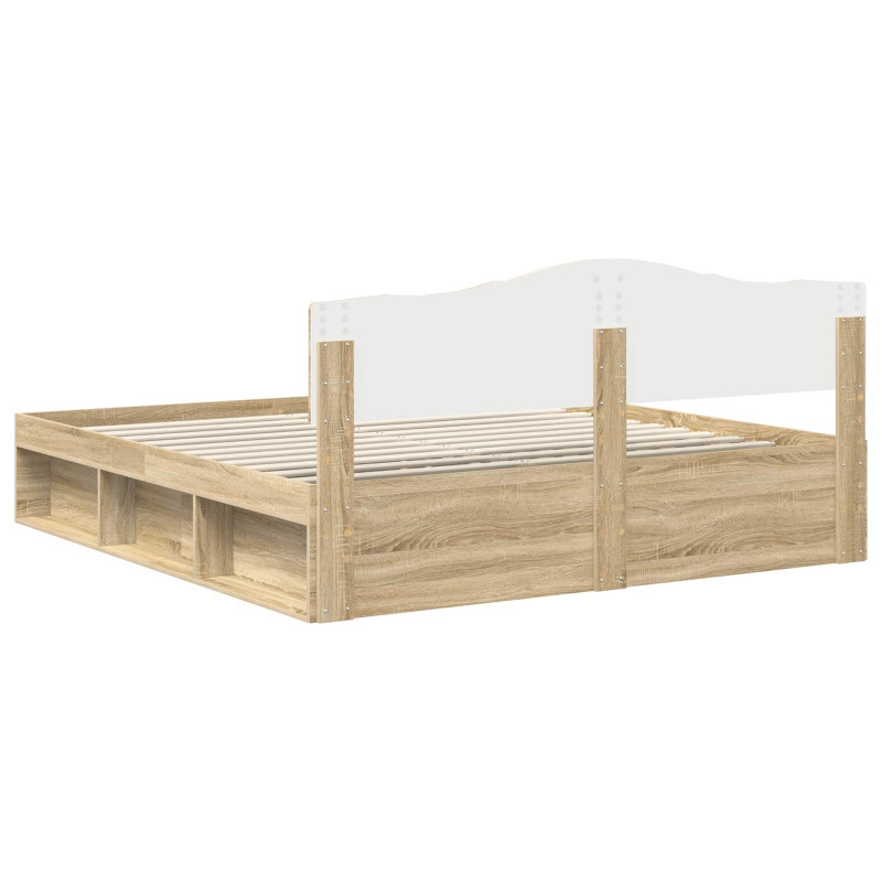 Ramka łóżka Sonoma 200 x 200 cm Lite drewno sosnowe