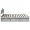 Ramka łóżka Betonowy 200 x 200 cm Lite drewno sosnowe