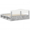 Ramka łóżka Betonowy 200 x 200 cm Lite drewno sosnowe