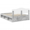 Ramka łóżka Betonowy 160 x 200 cm Lite drewno sosnowe