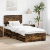 Ramka łóżka Dąb Wędzony 75 x 190 cm Drewno inżynieryjne