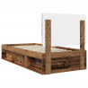 Ramka łóżka Stare drewno 90 x 200 cm Lite drewno sosnowe