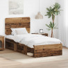 Ramka łóżka Stare drewno 90 x 190 cm Lite drewno sosnowe
