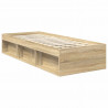 Ramka łóżka Dąb Sonoma 75 x 190 cm Lite drewno sosnowe