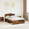 Ramka łóżka Stare drewno 135 x 190 cm Lite drewno sosnowe