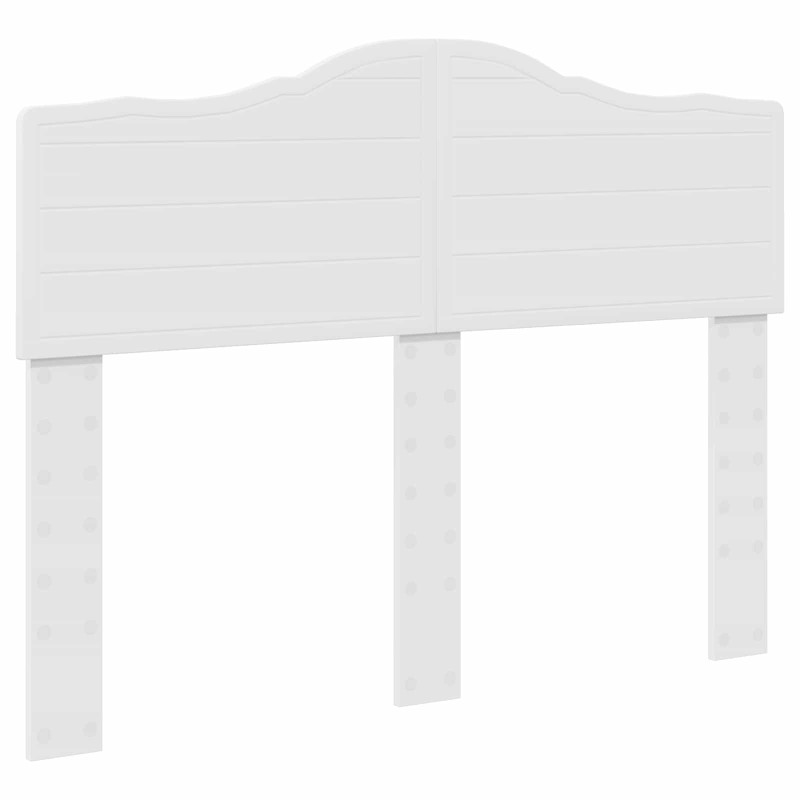 Ramka łóżka Z zagłówkiem Biały 120 x 190 cm Lite drewno sosnowe