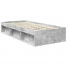 Ramka łóżka Betonowy 90 x 200 cm Lite drewno sosnowe