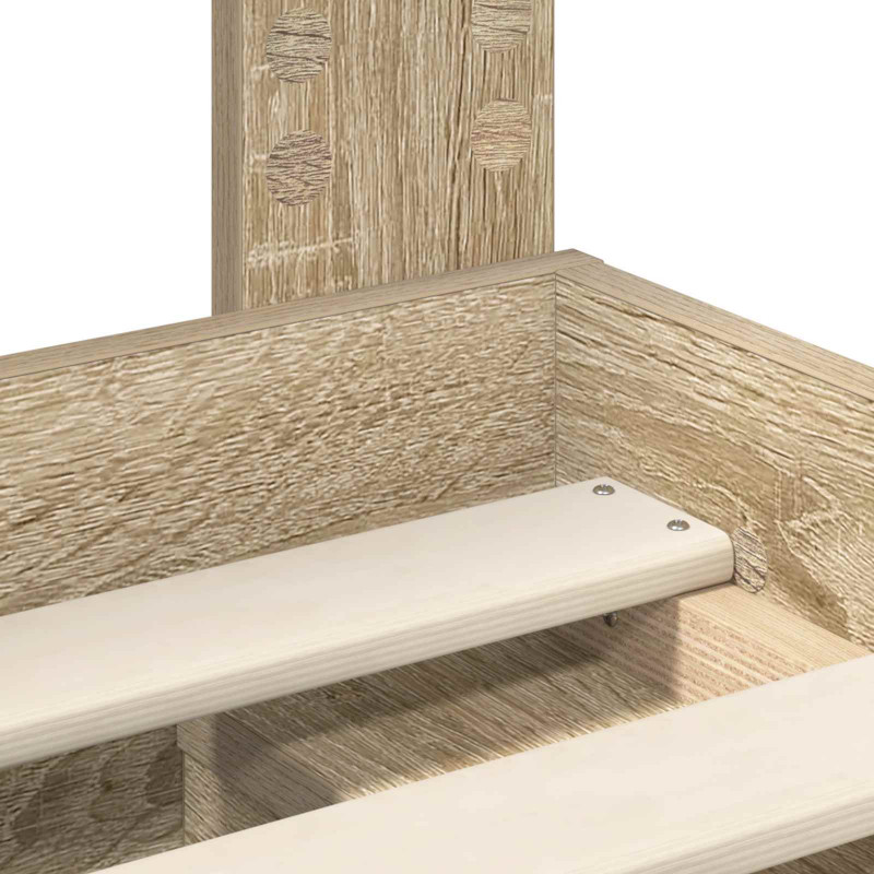 Ramka łóżka Dąb Sonoma 75 x 190 cm Lite drewno sosnowe