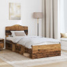 Ramka łóżka Stare drewno 75 x 190 cm Lite drewno sosnowe
