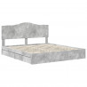 Łóżko z miejscem do przechowywania Betonowy szary 180 x 200 cm
