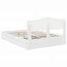 Łóżko z miejscem do przechowywania Biały 140 x 190 cm
