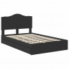 Łóżko z miejscem do przechowywania Czarny 135 x 190 cm