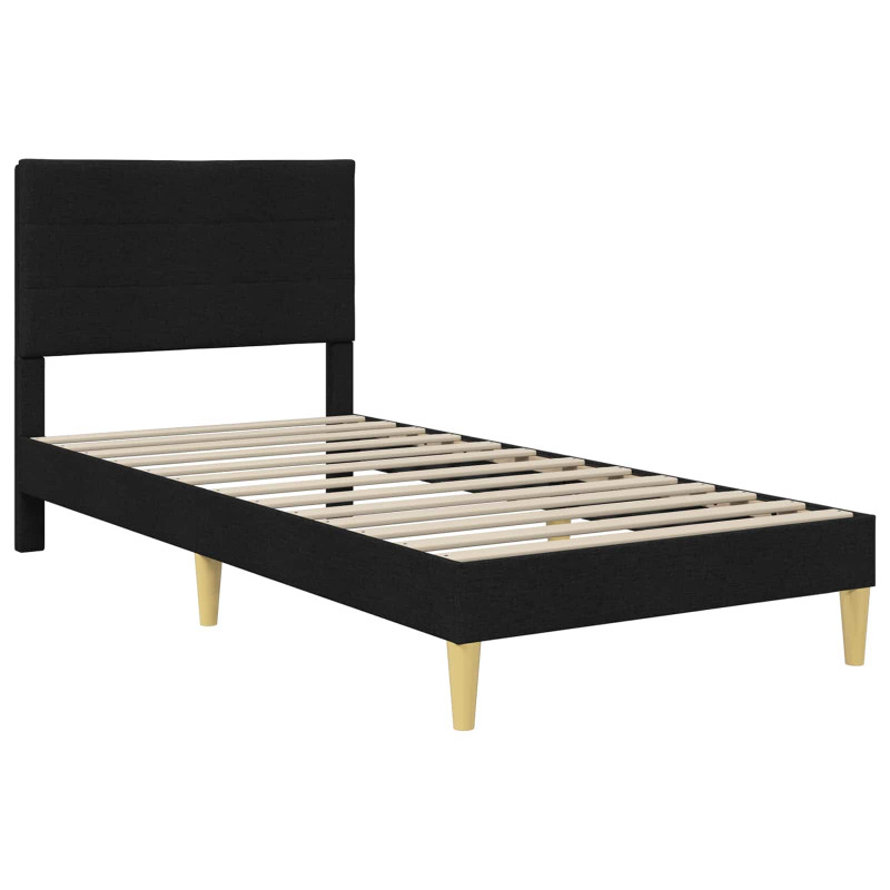 Ramka łóżka Czarny 80 x 200 cm Poliester