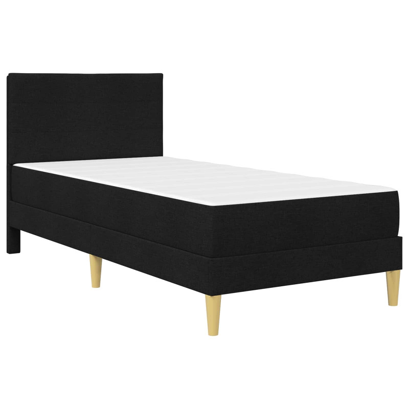 Ramka łóżka Czarny 90 x 200 cm Poliester