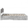 Ramka łóżka Betonowy szary 140 x 190 cm Materiał drewnopochodny