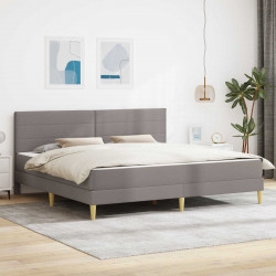 Ramka łóżka Ciemnoszary 180 x 200 cm Poliester