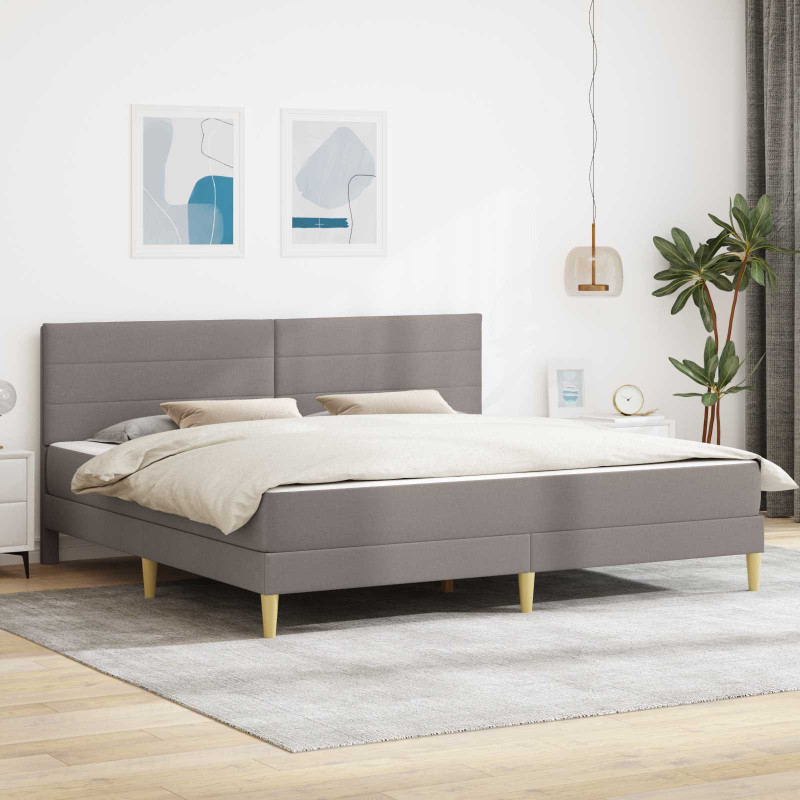Ramka łóżka Ciemnoszary 180 x 200 cm Poliester