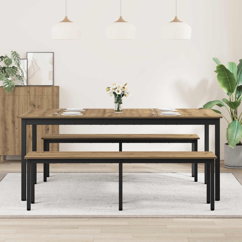 Stoły do jadalni 2 pcs 180 x 90 x 75 cm Materiał drewnopochodny