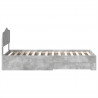Ramka łóżka Betonowy szary 90 x 200 cm Materiał drewnopochodny
