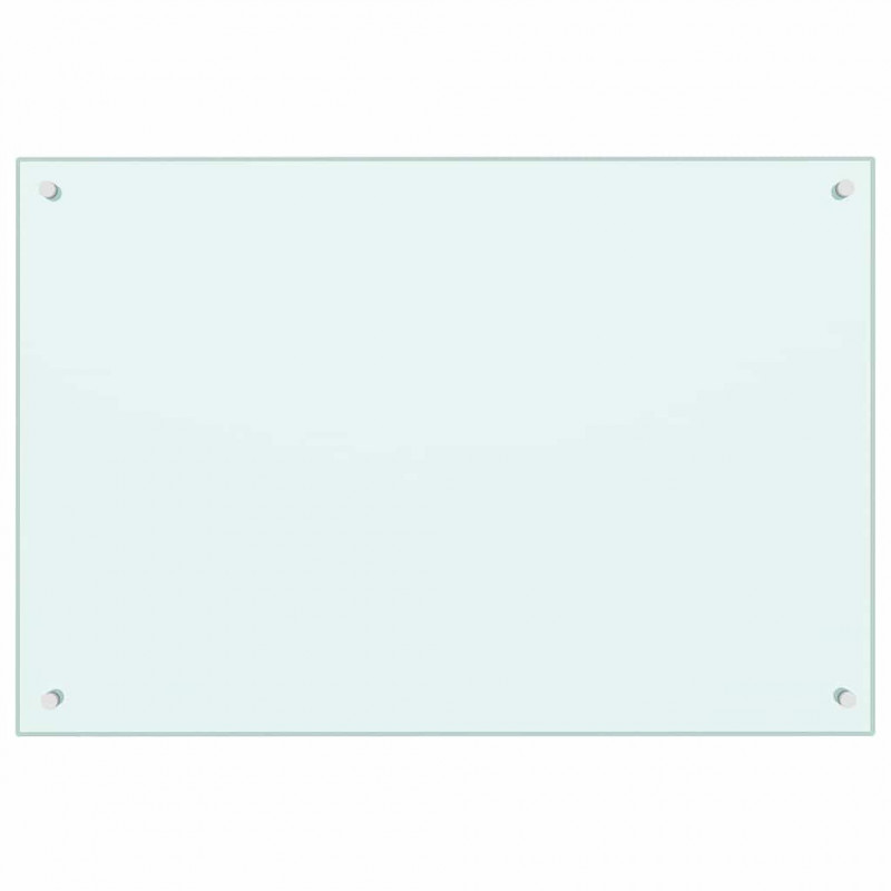 Panel kuchenny 2 pcs Biały 90 x 60 cm szkło hartowane