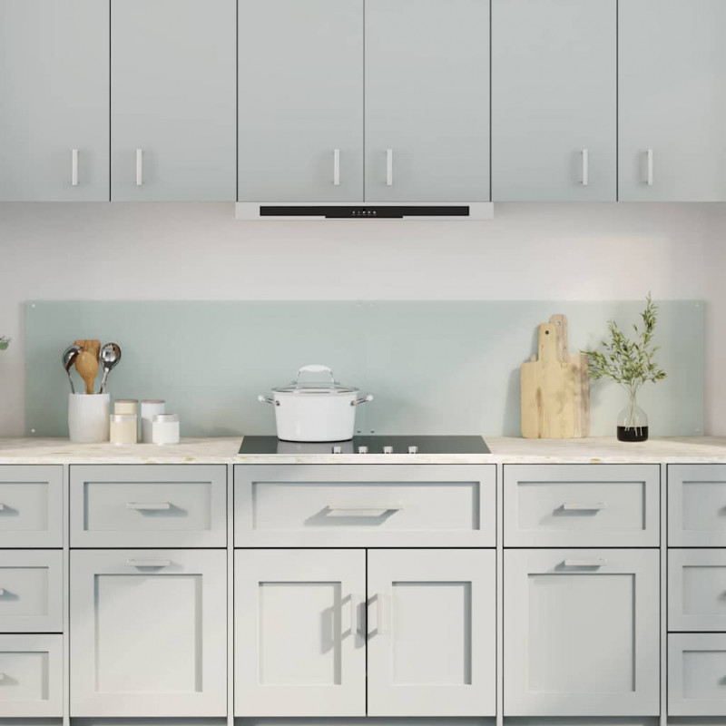 Panel kuchenny 2 pcs Biały 100 x 40 cm szkło hartowane