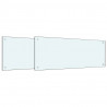 Panel kuchenny 2 pcs Biały 100 x 40 cm szkło hartowane