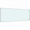 Panel kuchenny 2 pcs Biały 100 x 40 cm szkło hartowane