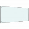 Panel kuchenny 2 pcs Biały 100 x 50 cm szkło hartowane