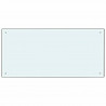 Panel kuchenny 2 pcs Biały 100 x 50 cm szkło hartowane
