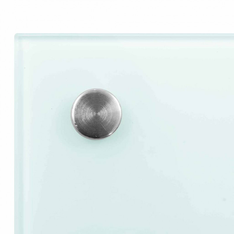 Panel kuchenny 2 pcs Biały 100 x 50 cm szkło hartowane