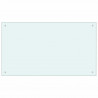 Panel kuchenny 2 pcs Biały 100 x 60 cm szkło hartowane