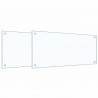 Panel kuchenny 2 pcs przezroczysty 90 x 40 cm szkło hartowane