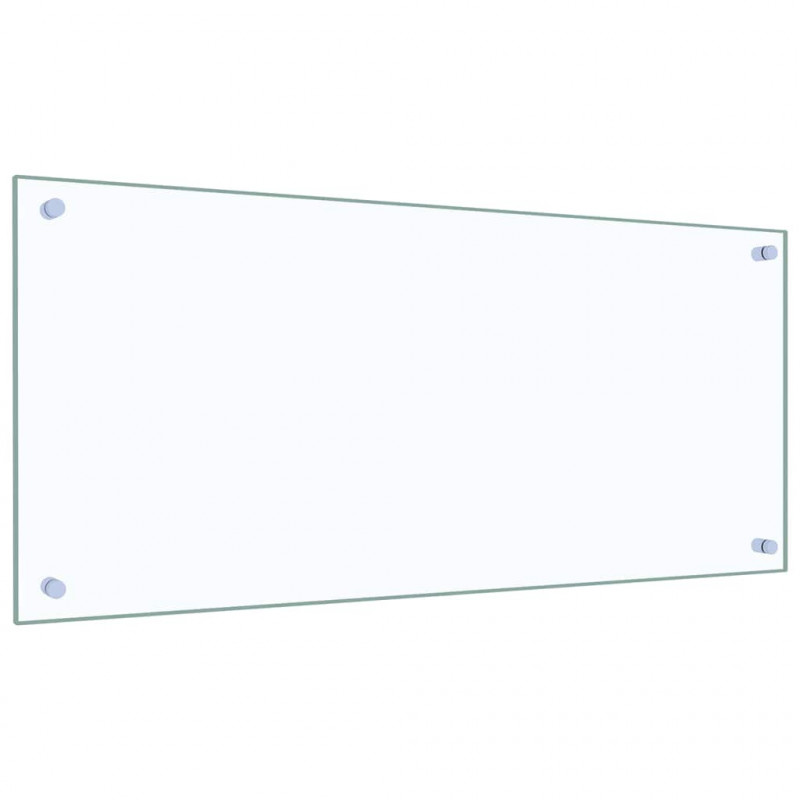 Panel kuchenny 2 pcs przezroczysty 90 x 40 cm szkło hartowane