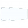 Panel kuchenny 2 pcs przezroczysty 90 x 50 cm szkło hartowane