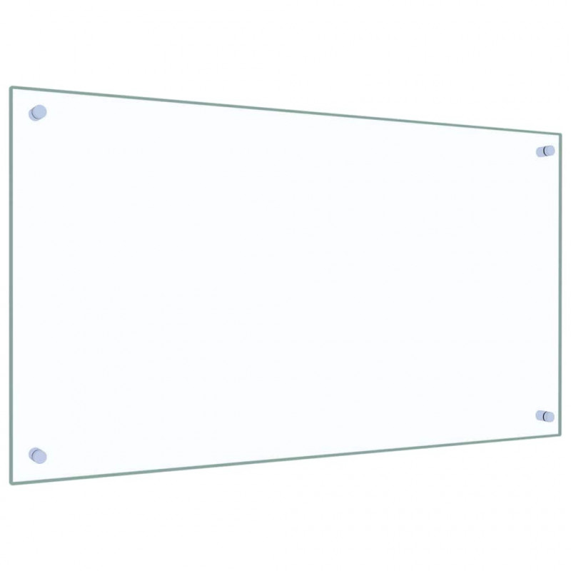 Panel kuchenny 2 pcs przezroczysty 90 x 50 cm szkło hartowane