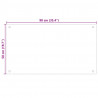 Panel kuchenny 2 pcs przezroczysty 90 x 50 cm szkło hartowane