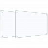 Panel kuchenny 2 pcs przezroczysty 90 x 60 cm szkło hartowane