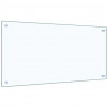 Panel kuchenny 2 pcs przezroczysty 100 x 50 cm szkło hartowane