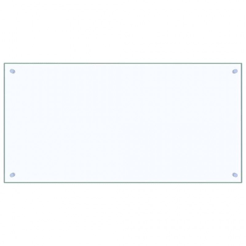 Panel kuchenny 2 pcs przezroczysty 100 x 50 cm szkło hartowane