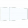 Panel kuchenny 2 pcs przezroczysty 100 x 60 cm szkło hartowane