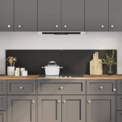 Panel kuchenny 2 pcs Czarny 90 x 40 cm szkło hartowane