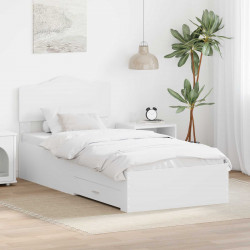 Ramka łóżka Biały 70 x 190 cm Materiał drewnopochodny