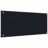 Panel kuchenny 2 pcs Czarny 90 x 40 cm szkło hartowane