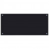 Panel kuchenny 2 pcs Czarny 90 x 40 cm szkło hartowane